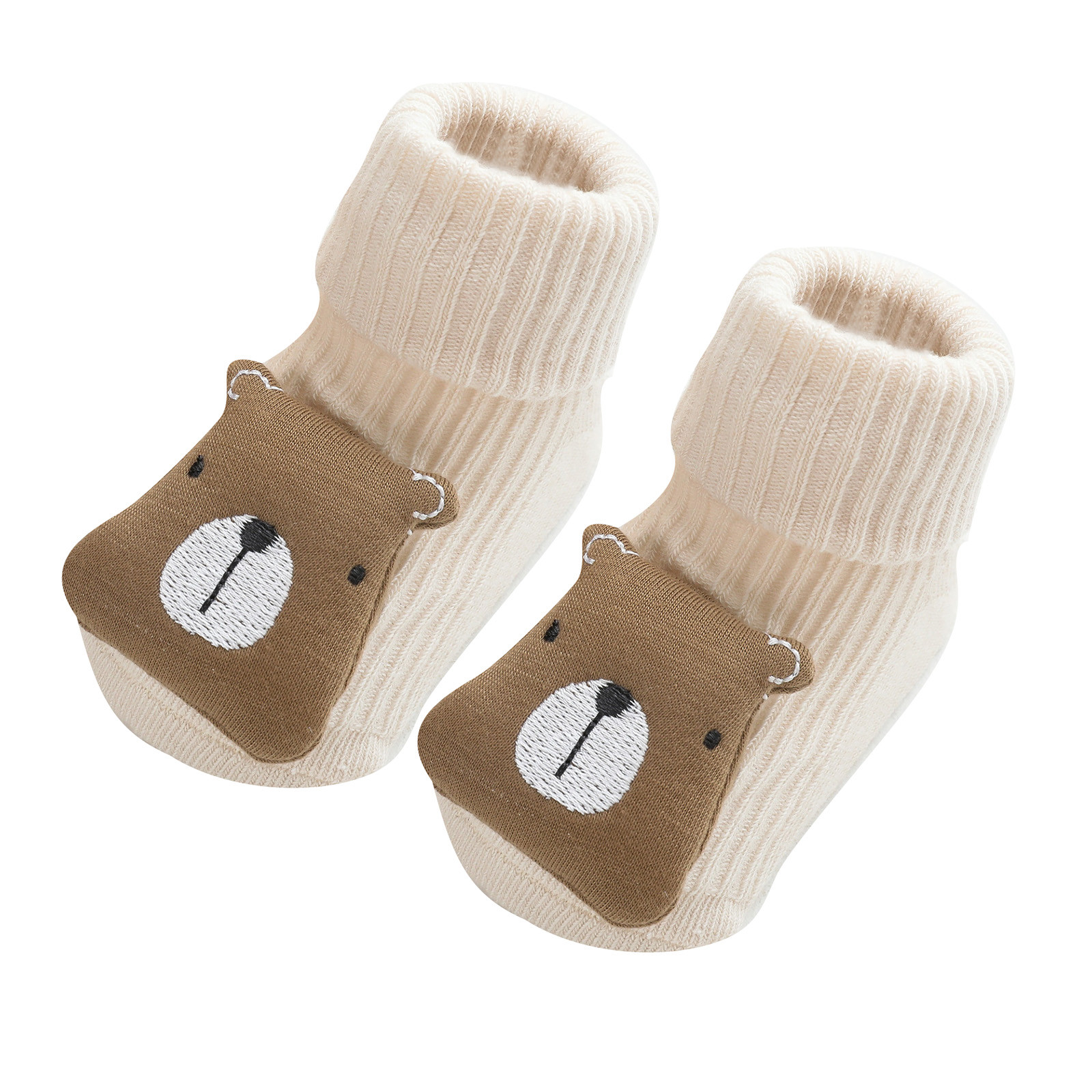 VerPetridure Toddler Baby Sock Shoes 12-18 Months Toddler Boys Girls Solid Color Cartoon Socks Keep Warm Kids Soft Dispensing Non-slip Indoor Toddler Socks